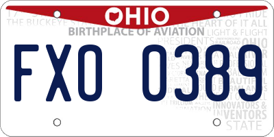 OH license plate FXO0389