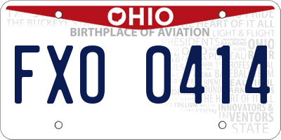 OH license plate FXO0414