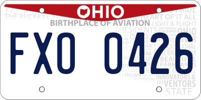 OH license plate FXO0426