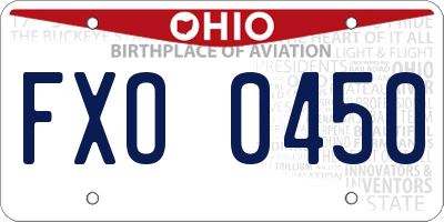 OH license plate FXO0450