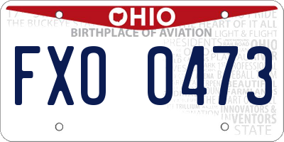 OH license plate FXO0473