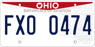 OH license plate FXO0474