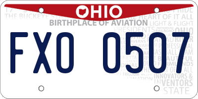 OH license plate FXO0507