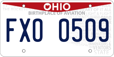 OH license plate FXO0509