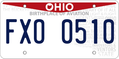OH license plate FXO0510