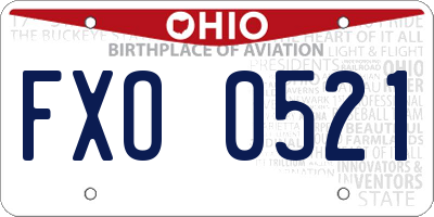 OH license plate FXO0521