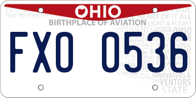 OH license plate FXO0536
