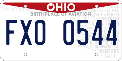 OH license plate FXO0544