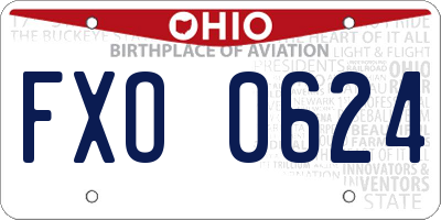 OH license plate FXO0624