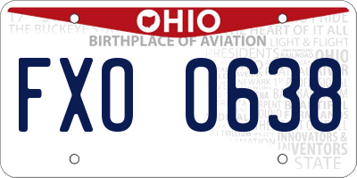 OH license plate FXO0638