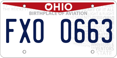 OH license plate FXO0663