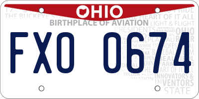 OH license plate FXO0674