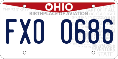 OH license plate FXO0686
