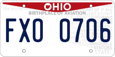 OH license plate FXO0706