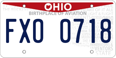 OH license plate FXO0718