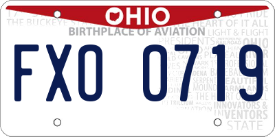 OH license plate FXO0719