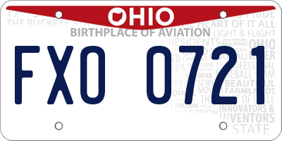 OH license plate FXO0721