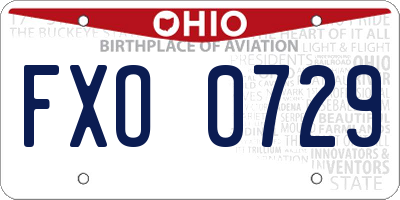 OH license plate FXO0729