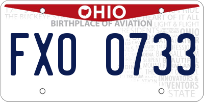 OH license plate FXO0733