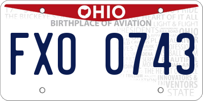 OH license plate FXO0743