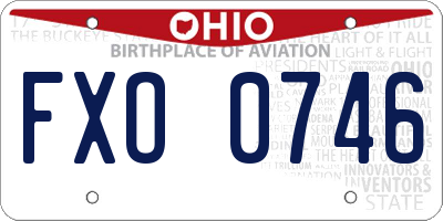 OH license plate FXO0746