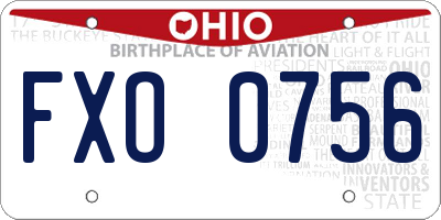 OH license plate FXO0756