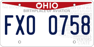 OH license plate FXO0758