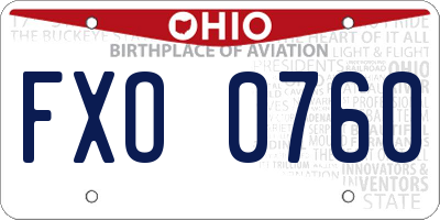 OH license plate FXO0760