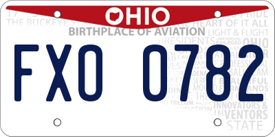 OH license plate FXO0782