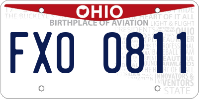 OH license plate FXO0811