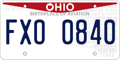 OH license plate FXO0840
