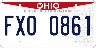 OH license plate FXO0861