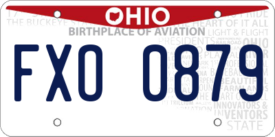OH license plate FXO0879