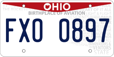 OH license plate FXO0897