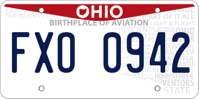 OH license plate FXO0942