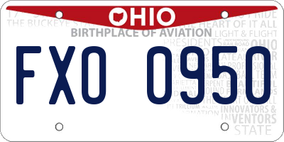 OH license plate FXO0950