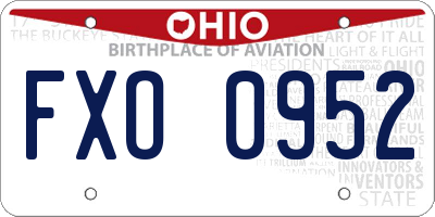 OH license plate FXO0952