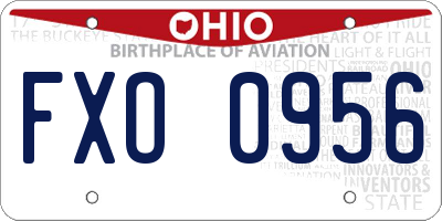 OH license plate FXO0956