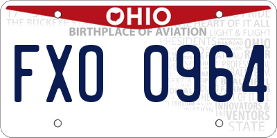 OH license plate FXO0964