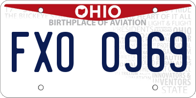 OH license plate FXO0969