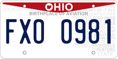 OH license plate FXO0981