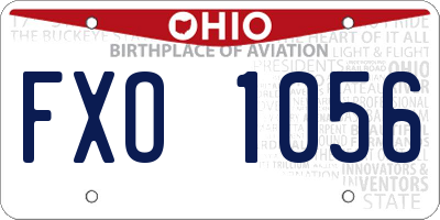 OH license plate FXO1056