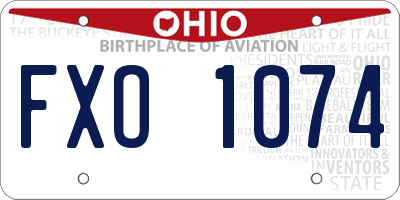 OH license plate FXO1074