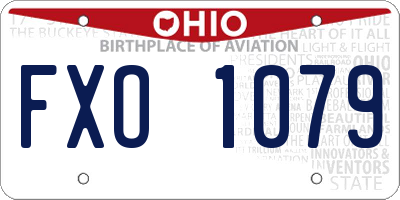 OH license plate FXO1079