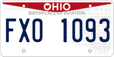 OH license plate FXO1093