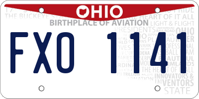 OH license plate FXO1141