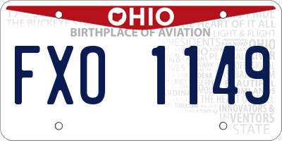 OH license plate FXO1149