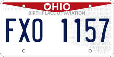 OH license plate FXO1157