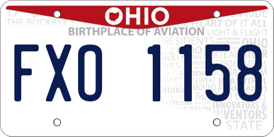 OH license plate FXO1158