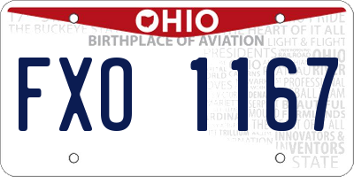 OH license plate FXO1167